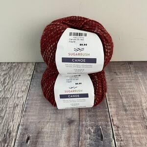 Sugar Bush Canoe Yarn Wool & Alpaca Blend Thick Bulky 50g 95 yds Red Maple Italy